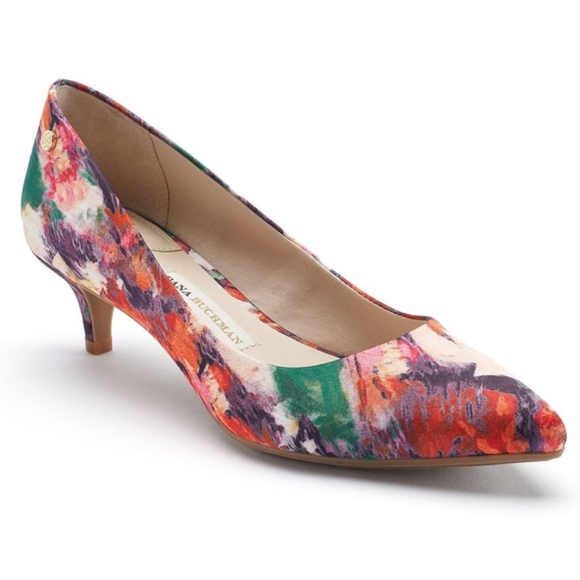 Dana Buchman Shoes - Dana Buchman Floral Kitten Heel Shoes NWT